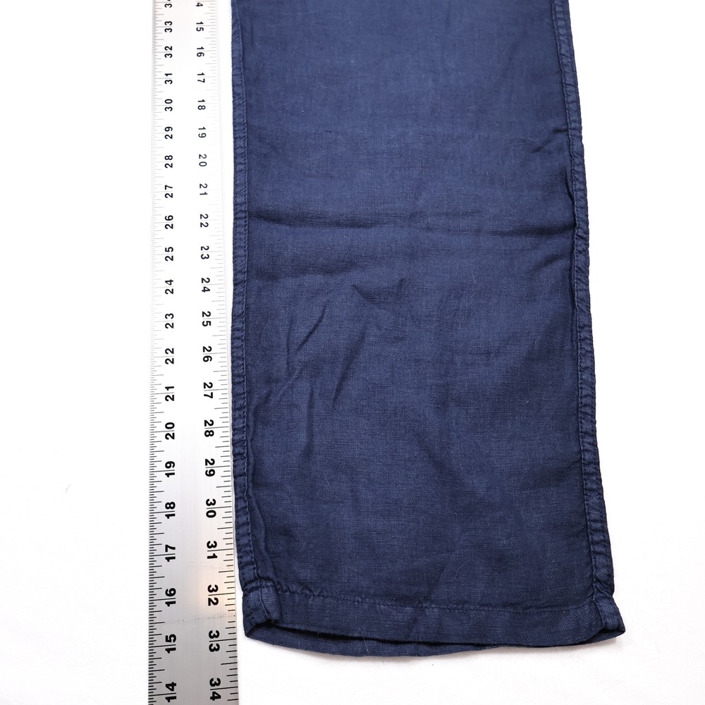 NWT VILEBREQUIN Men's XL Navy Blue Pacha Linen Relaxed Casual Drawstring Pants - Picture 9 of 10